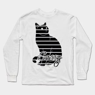 Sassy Black Cat Long Sleeve T-Shirt